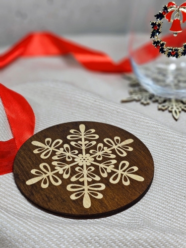 Podstawka okrągła pod herbatę kawę płatek śniegu grawer - wzór 2 (1).jpg