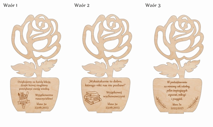 Drewniany kwiatek dla nauczyciela na zakończenie roku.jpg