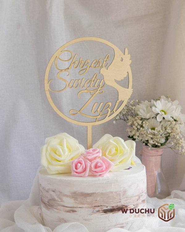 Topper na chrzest święty ze sklejki.jpg