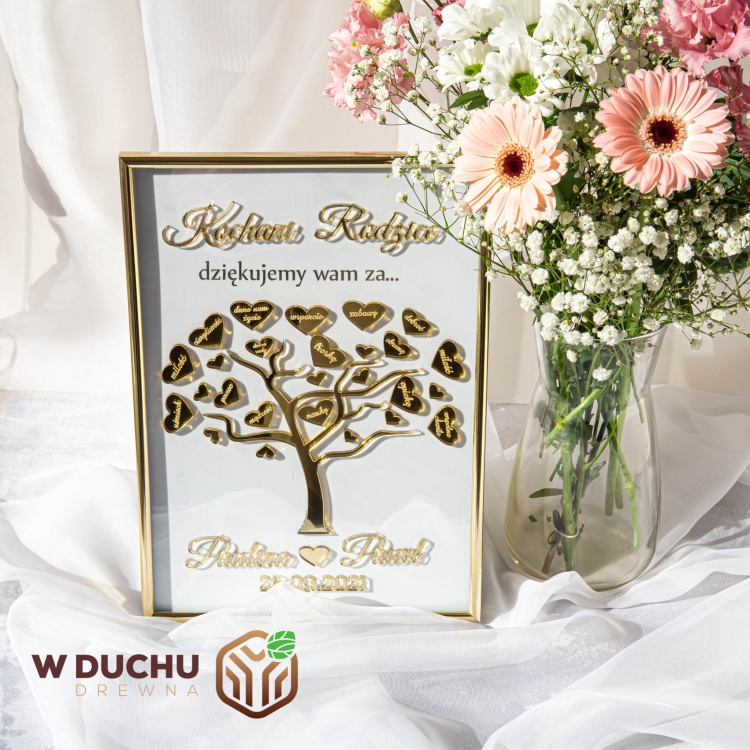 Podziękowanie dla rodziców, prezent dla rodziców glamour złoty drzewko-3.jpg