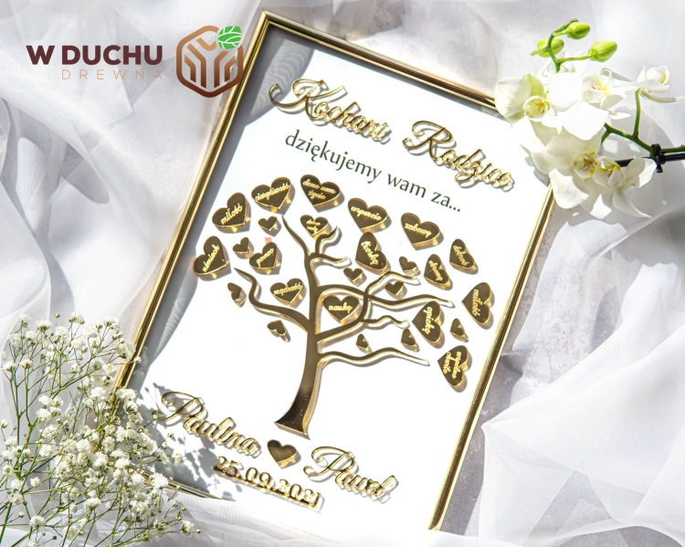 Podziękowanie dla rodziców, prezent dla rodziców glamour złoty drzewko-1.jpg