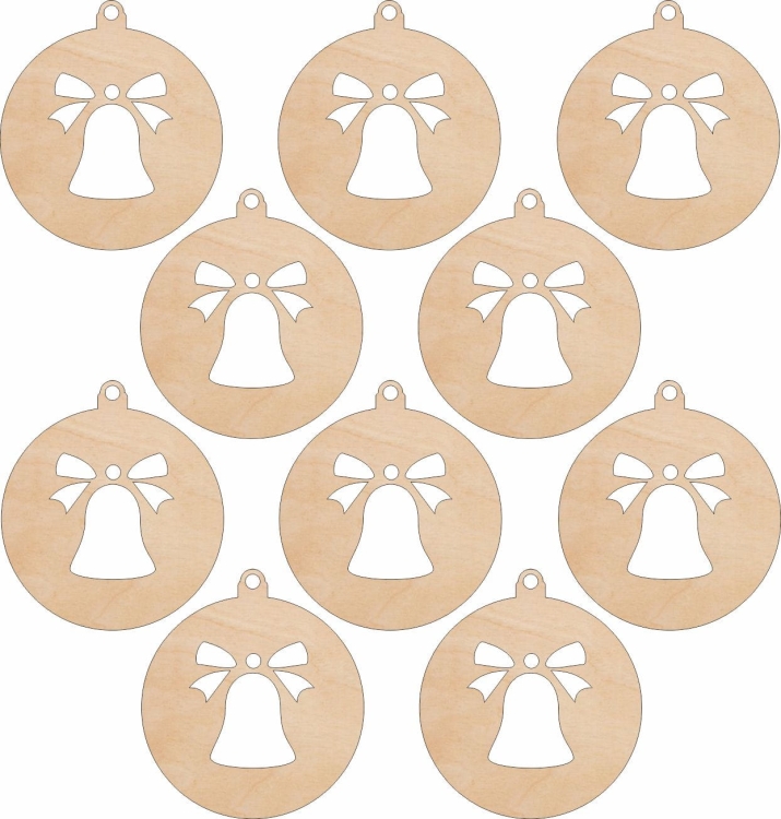 4 - Drewniana bombka na choinkę - dzwonek1 - komplet 10szt..jpg